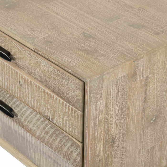 Baly 4 Piece Acacia Queen Platform Bedroom Set with Dresser and Nightstands