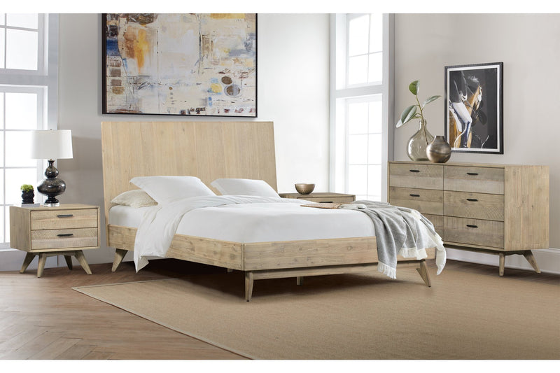 Baly 4 Piece Acacia Queen Platform Bedroom Set with Dresser and Nightstands - Furniture City (CA)l
