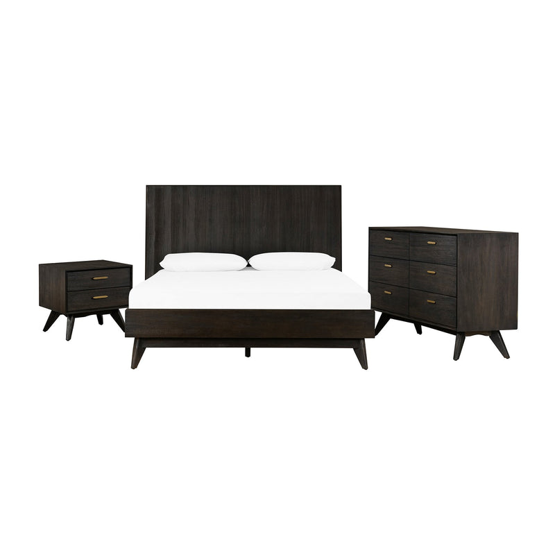 Baly 3 Piece Acacia Queen Loft Bed and Nightstands Bedroom Set - Furniture City (CA)l