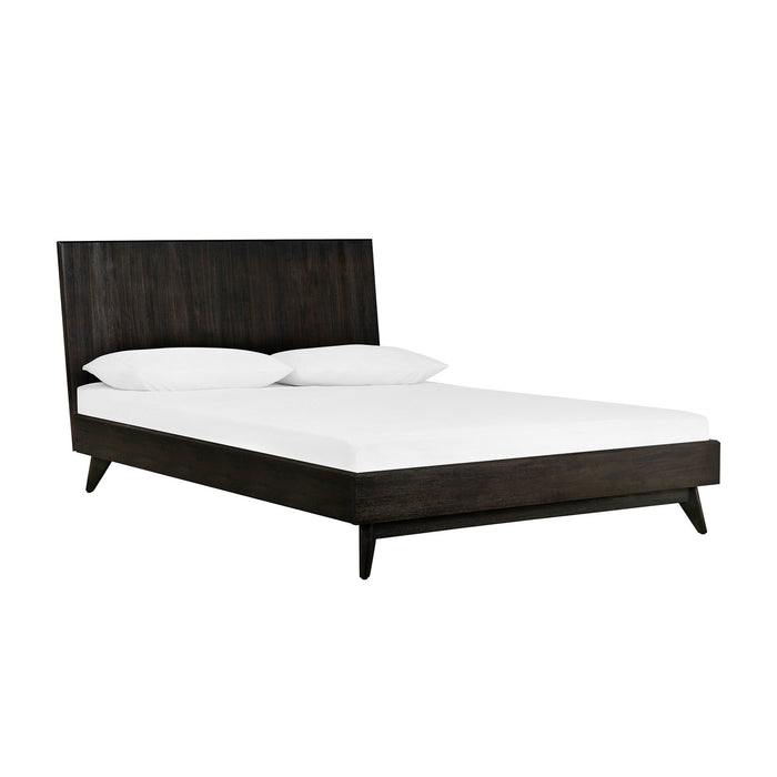 Baly 3 Piece Acacia Queen Loft Bed and Nightstands Bedroom Set