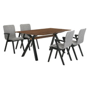 Laredo and Varde 5 Piece Black Rectangular Dining Set - Furniture City (CA)l