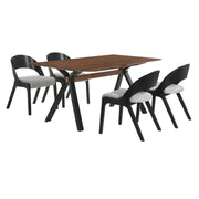 Laredo and Polly 5 Piece Black Rectangular Dining Set - Furniture City (CA)l