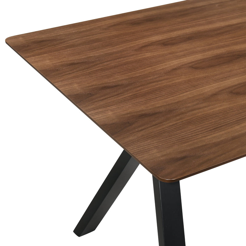 Laredo and Lima 5 Piece Walnut Rectangular Dining Set - Furniture City (CA)l