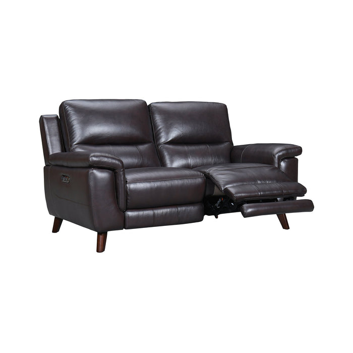 Lizette Brown Leather Power Recliner 3 Piece Living Room Set with USB