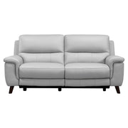 Lizette Dove Gray Leather Power Recliner 3 Piece Living Room Set with USB - Furniture City (CA)l