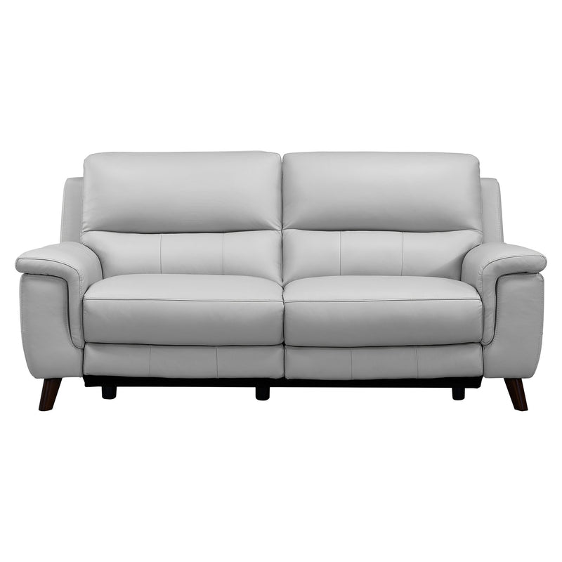 Lizette Dove Gray Leather Power Recliner 3 Piece Living Room Set with USB - Furniture City (CA)l