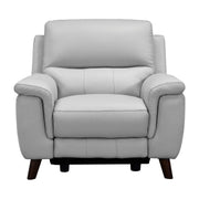 Lizette Dove Gray Leather Power Recliner 3 Piece Living Room Set with USB - Furniture City (CA)l