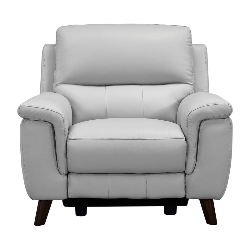 Lizette Dove Gray Leather Power Recliner 3 Piece Living Room Set with USB - Furniture City (CA)l