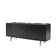 Moore Modern 8-Piece Dining Set with Sintered Stone Table Top and 4-Door Sideboard - Furniture City (CA)l