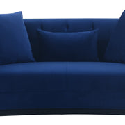 Melange 3 Piece Blue Velvet Living Room Seating Set - Furniture City (CA)l