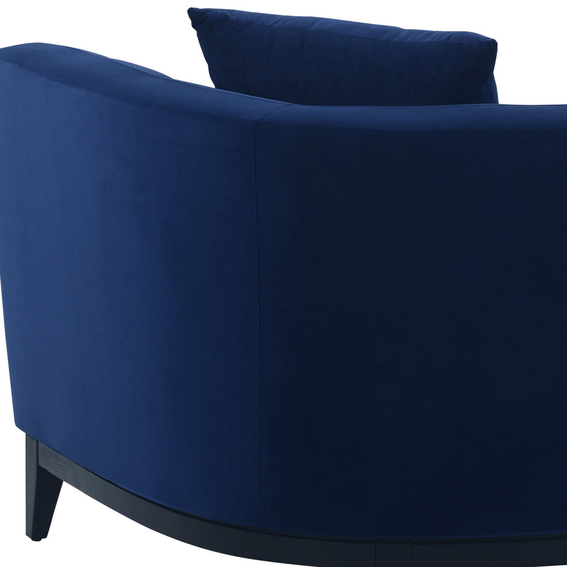 Melange 3 Piece Blue Velvet Living Room Seating Set - Furniture City (CA)l
