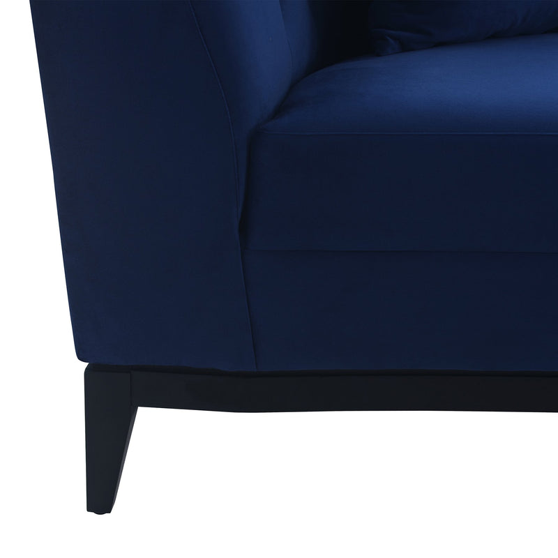 Melange 3 Piece Blue Velvet Living Room Seating Set - Furniture City (CA)l