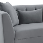 Melange 3 Piece Gray Velvet Living Room Seating Set - Furniture City (CA)l