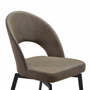 Milena Lucia 5 Piece Extendable Dining Set with Brown Fabric Chairs - Furniture City (CA)l