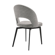 Milena Lucia 7 Piece Extendable Dining Set with Gray Fabric Chairs - Furniture City (CA)l