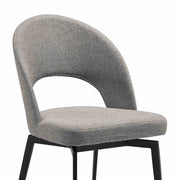 Milena Lucia 7 Piece Extendable Dining Set with Gray Fabric Chairs - Furniture City (CA)l
