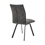 Margot and Rylee 5 Piece Modern Rectangular Dining Set in Light Gray Melamine Wood and Charcoal Fabric - Furniture City (CA)l