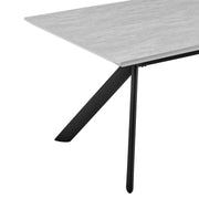 Margot and Rylee 5 Piece Modern Rectangular Dining Set in Light Gray Melamine Wood and Charcoal Fabric - Furniture City (CA)l