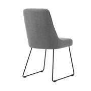 Modena Quartz 5 Piece Dining Set with Gray Fabric Chairs - Furniture City (CA)l