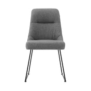 Modena Quartz 5 Piece Dining Set with Gray Fabric Chairs - Furniture City (CA)l