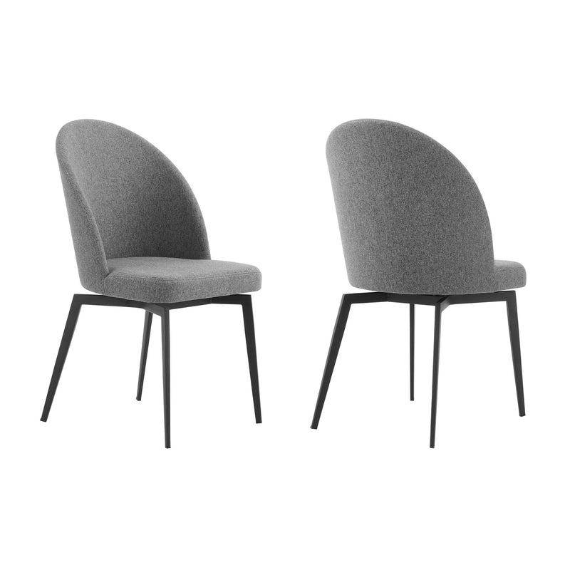 Modena Sunny 7 Piece Dining Set with Gray Fabric Chairs - Furniture City (CA)l