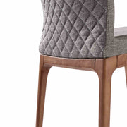 Modena Parker 5 Piece Dining Set with Gray Fabric Chairs - Furniture City (CA)l