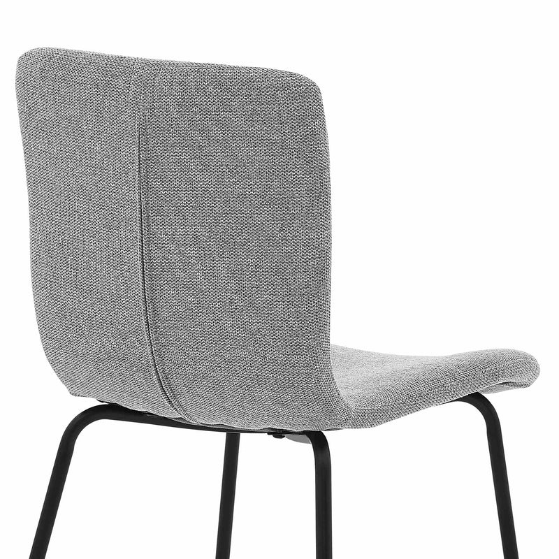 Messina and Gillian Light Gray Fabric 5 Piece Rectangular Dining Set - Furniture City (CA)l