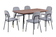 Messina and Lucy 7 Piece Rectangular Dining Set - Furniture City (CA)l