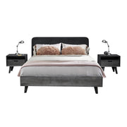 Mohave 3 Piece Acacia Queen Bed and Nightstands Bedroom Set - Furniture City (CA)l