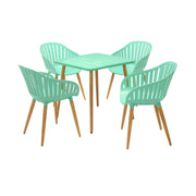 Nassau Outdoor 5 Piece Mint Eucalyptus Dining Set - Furniture City (CA)l