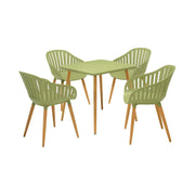 Nassau Outdoor 5 Piece Sage Eucalyptus Dining Set - Furniture City (CA)l