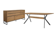 Nevada Rustic 2 piece set with Dining Table and Sideboard in Balsamico - Furniture City (CA)l
