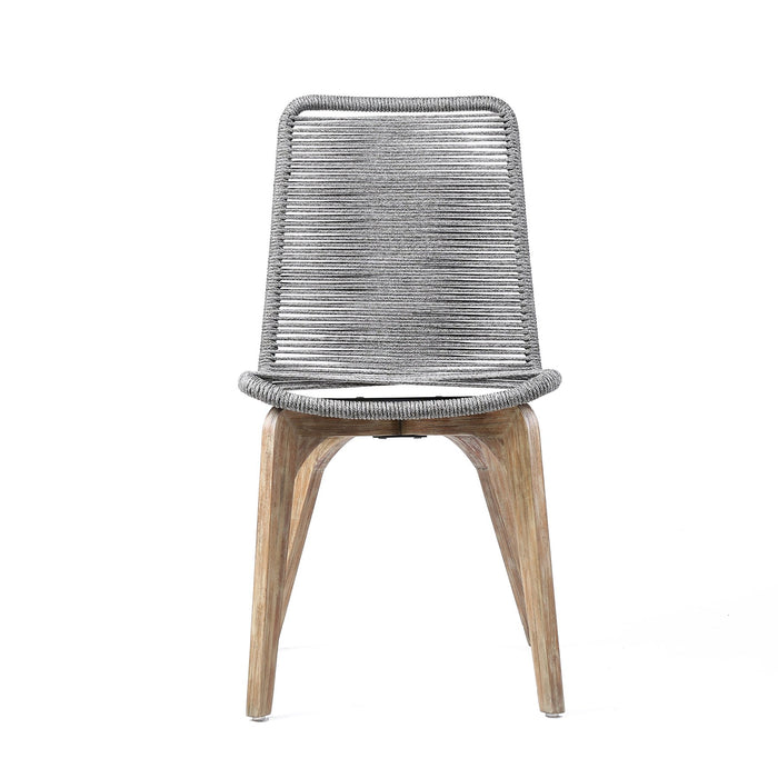 Oasis and Island Outdoor 5 Piece Light Eucalyptus and Stone Dining Set