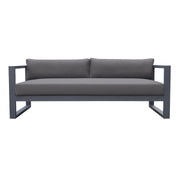Aelani Outdoor 4 piece Set in Dark Gray Finish and Charcoal Cushions - Furniture City (CA)l