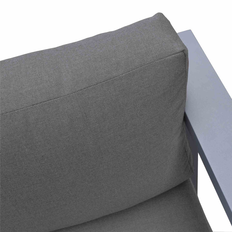 Aelani Outdoor 4 piece Set in Dark Gray Finish and Charcoal Cushions - Furniture City (CA)l