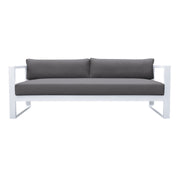 Aelani Outdoor 4 piece Set in White Finish and Charcoal Cushions - Furniture City (CA)l