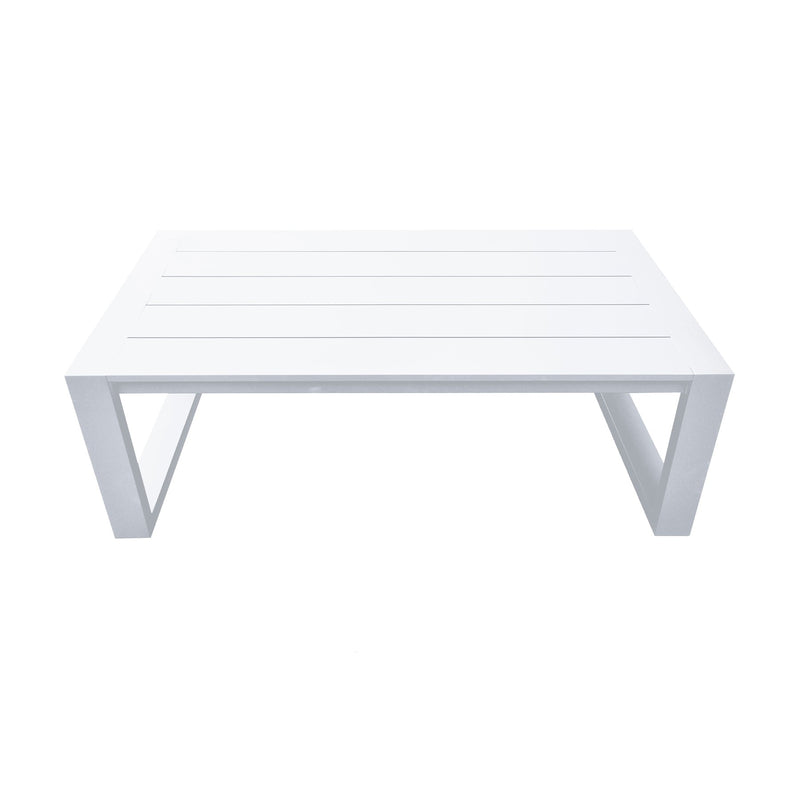 Aelani Outdoor 4 piece Set in White Finish and Charcoal Cushions - Furniture City (CA)l
