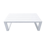 Aelani Aluminum Outdoor Coffee Table in White - Furniture City (CA)l