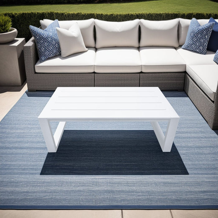 Aelani Aluminum Outdoor Coffee Table in White