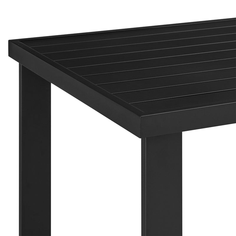 Alegria Outdoor Patio 5-Piece Bar Table Set in Aluminum with Gray Rope and Cushions - Furniture City (CA)l