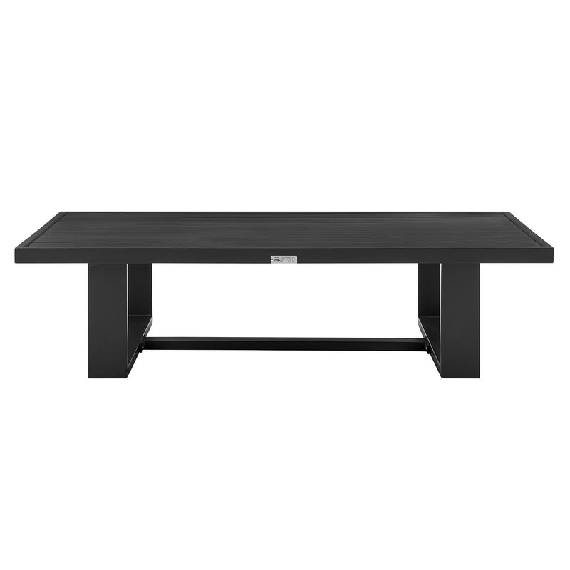Alegria 4 Piece Outdoor Black Aluminum & Rope Conversation Set with Light Gray Fabric Cushions - Furniture City (CA)l