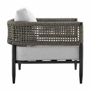 Alegria Aluminum and Rope Outdoor Chair in Black and Gray - Furniture City (CA)l