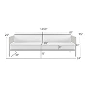 Alegria Aluminum and Rope Outdoor Sofa in Black and Gray - Furniture City (CA)l