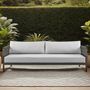 Alegria Aluminum and Rope Outdoor Sofa in Black and Gray - Furniture City (CA)l