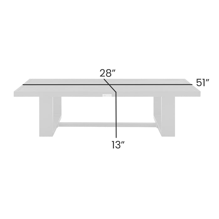 Alegria Aluminum Outdoor Coffee Table in Black