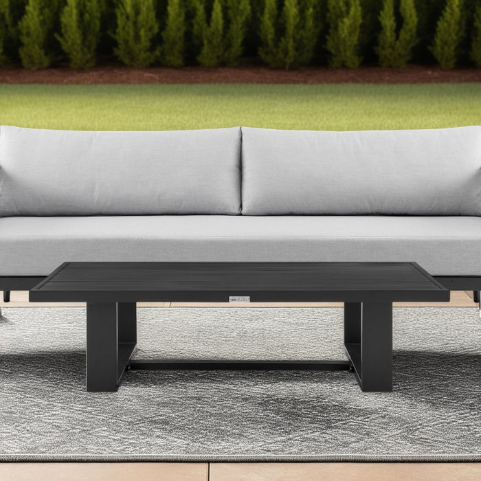 Alegria Aluminum Outdoor Coffee Table in Black