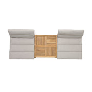 Arno Outdoor 3 Piece Teak Wood Seating Set in Beige Olefin - Furniture City (CA)l
