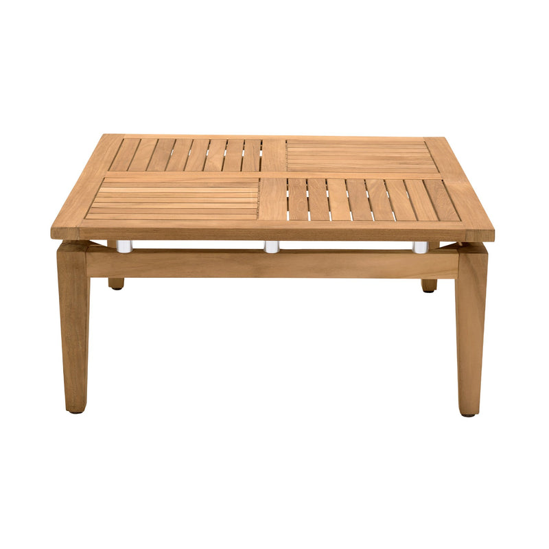 Arno Outdoor 6 Piece Teak Wood Seating Set in Beige Olefin - Furniture City (CA)l