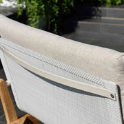 Arno Outdoor 7 Piece Teak Wood Seating Set in Beige Olefin - Furniture City (CA)l