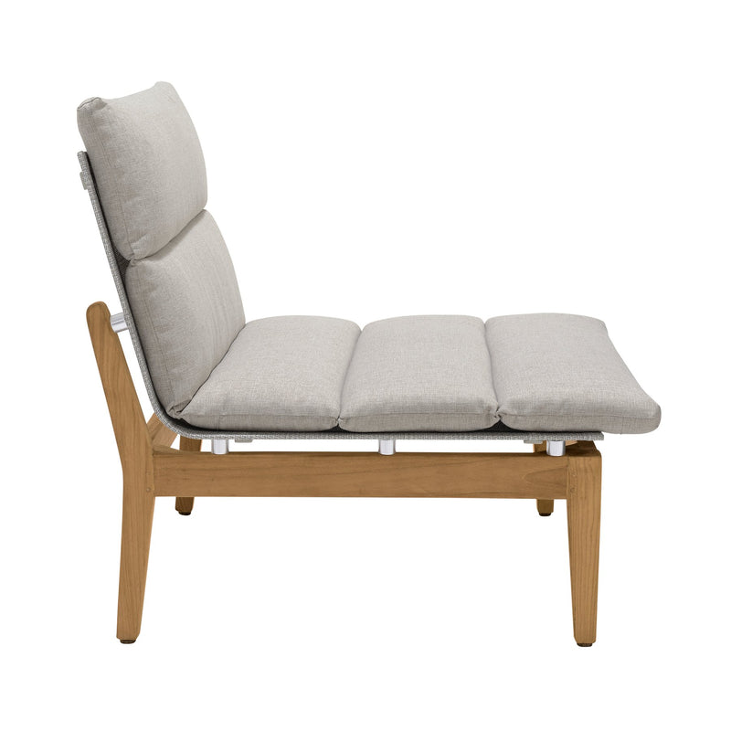 Arno Outdoor 8 Piece Teak Wood Seating Set in Beige Olefin - Furniture City (CA)l